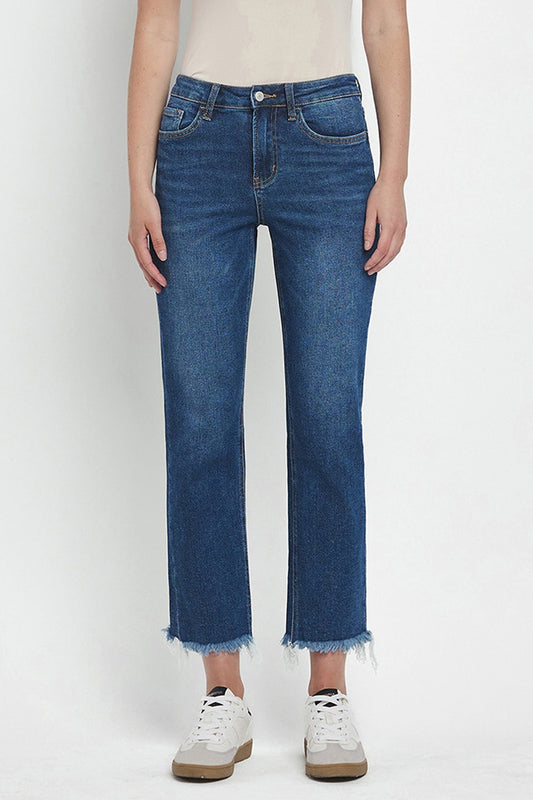 Vervet High Rise Crop Straight Jeans