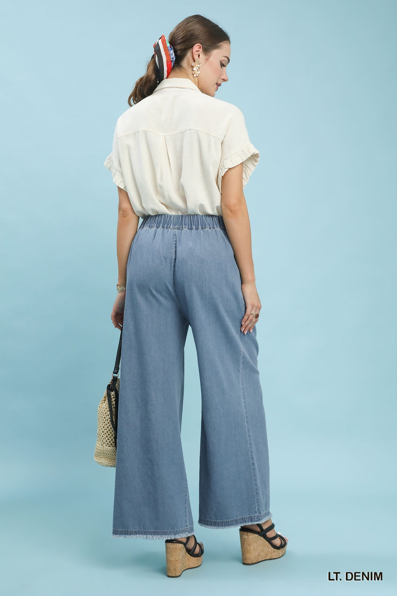 Philip Stone Washed Wide Leg Pants
