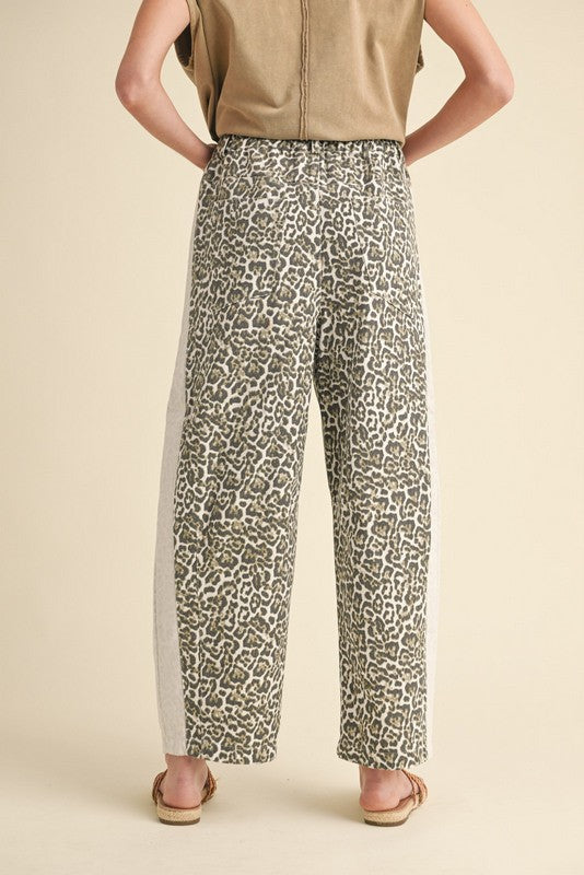 Dani Leopard Barrel Pants