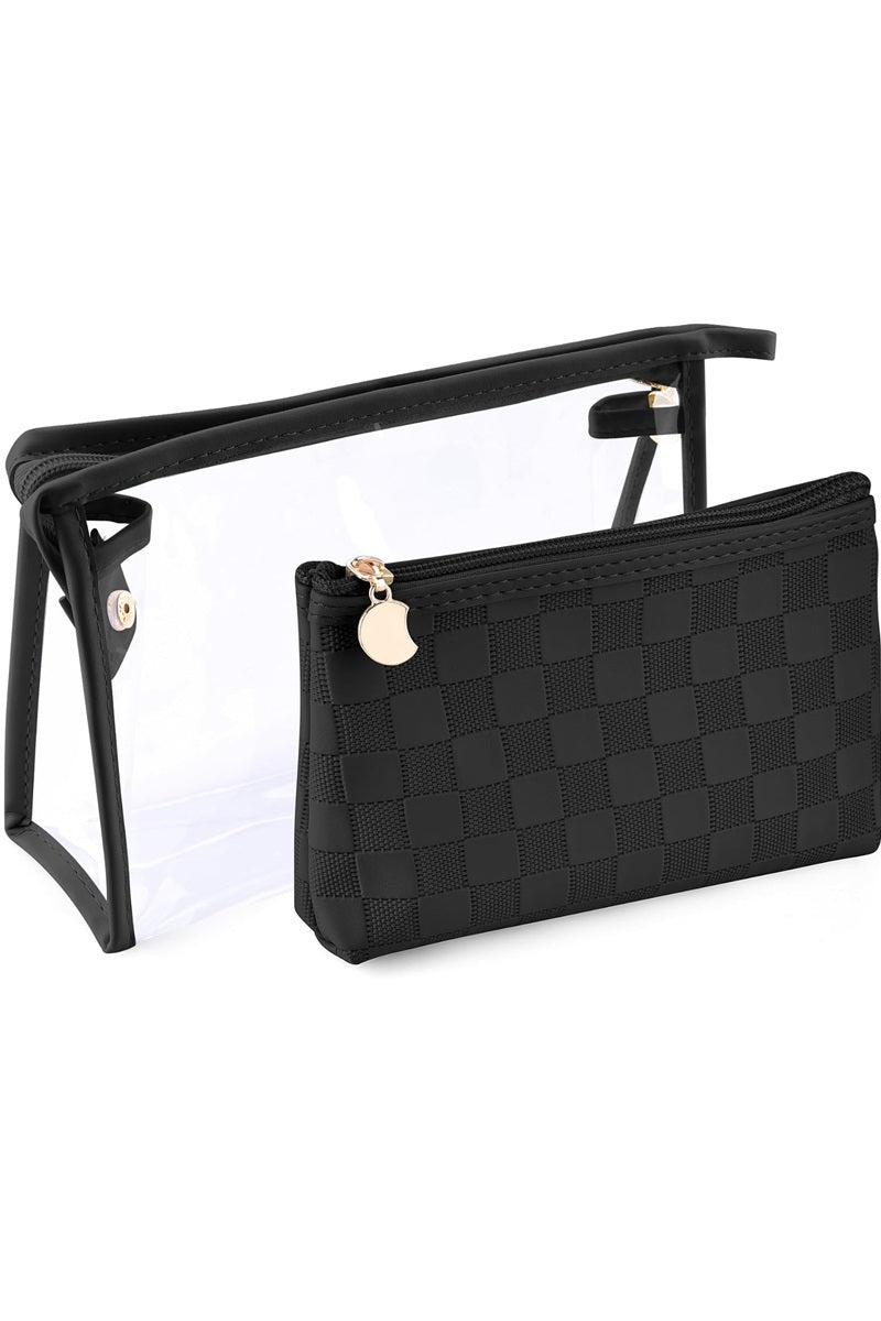 Duo Checkered Cosmetic Travel Set