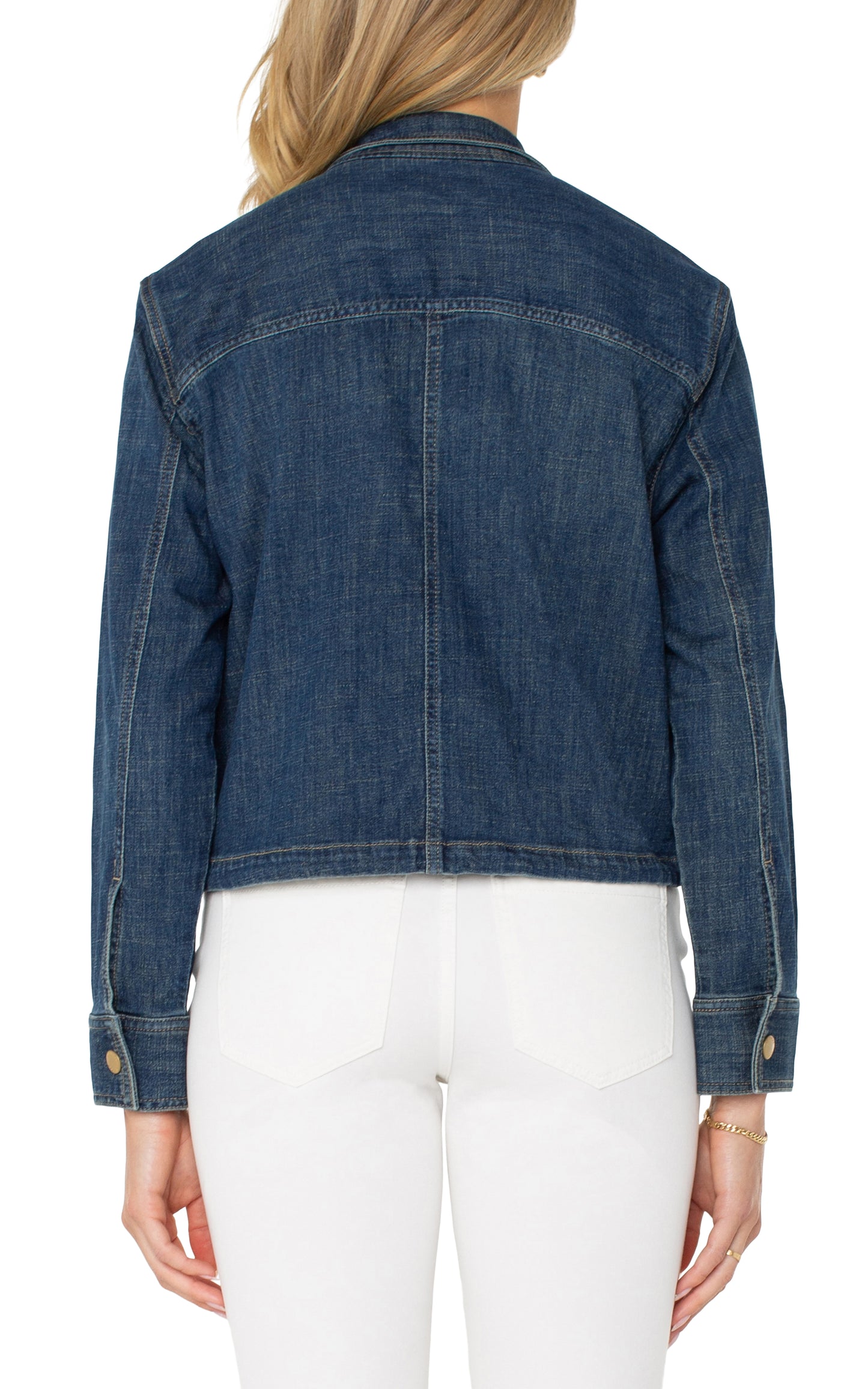 Liverpool Cropped Cargo Denim Jacket | Laguna Beach