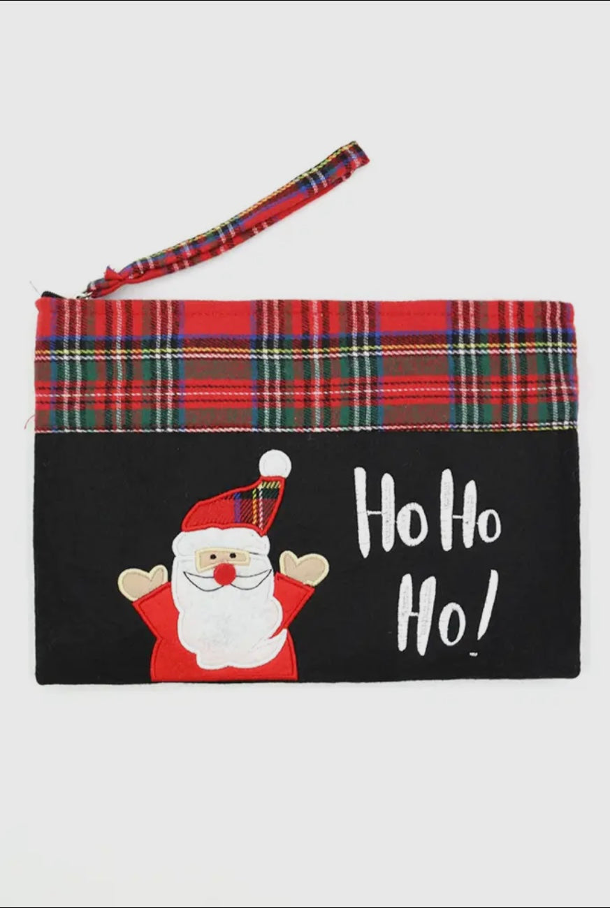 Ho Ho Ho Santa Christmas Holiday Pouch