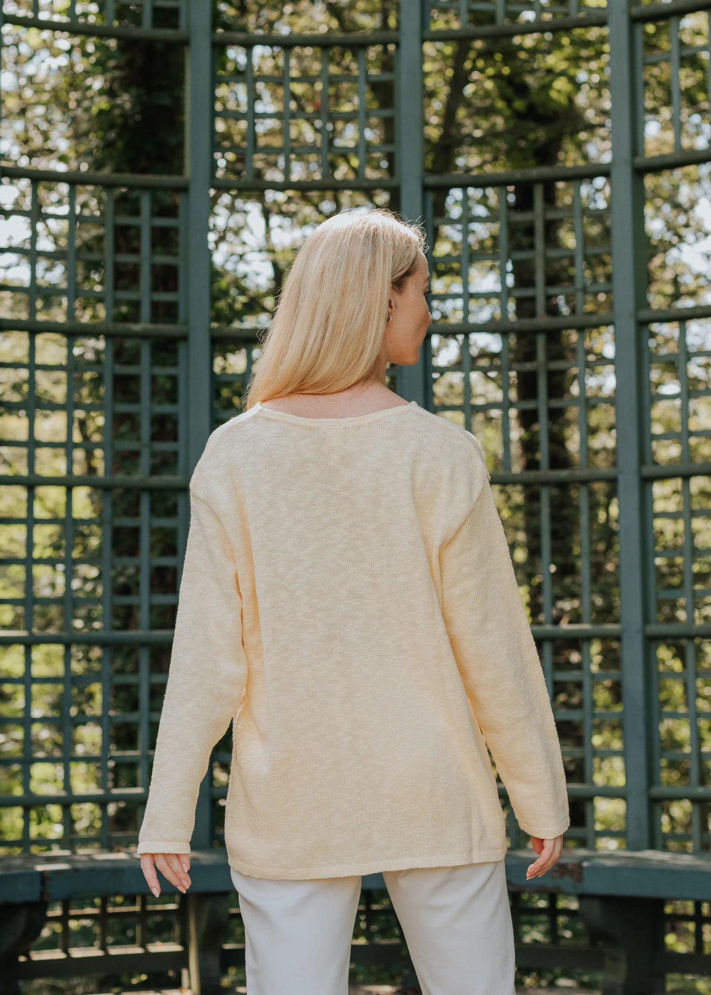 Long Sleeve V-Neck Top | Butter