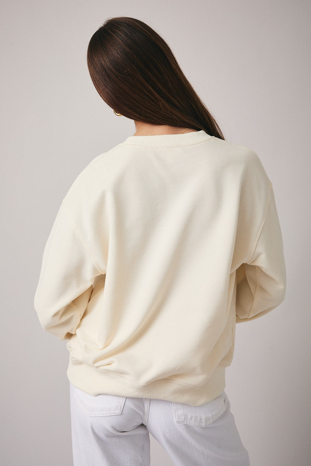 Heart Shape Patchwork Detailed Sweatshirt