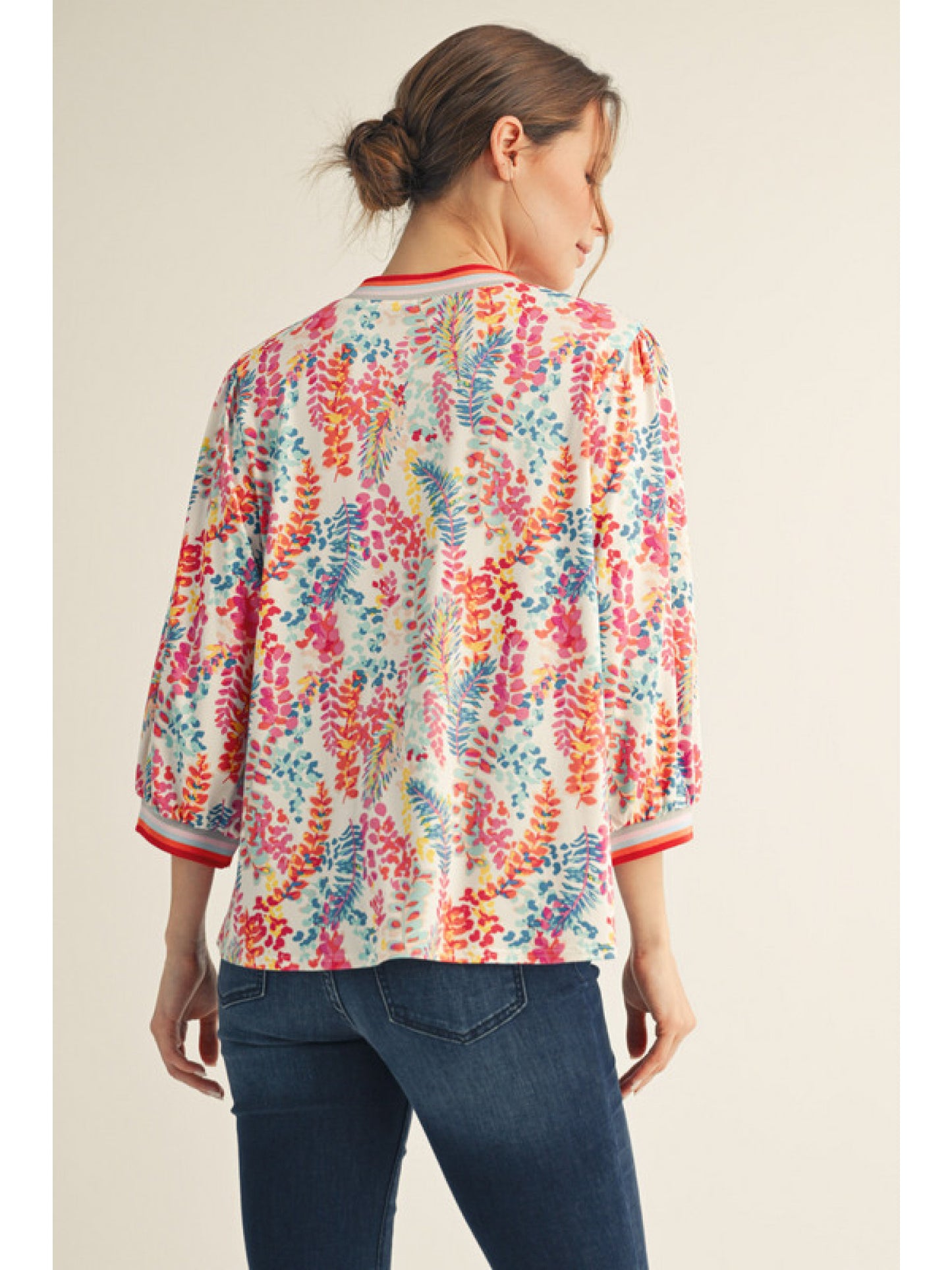 Claudia Printed Top.