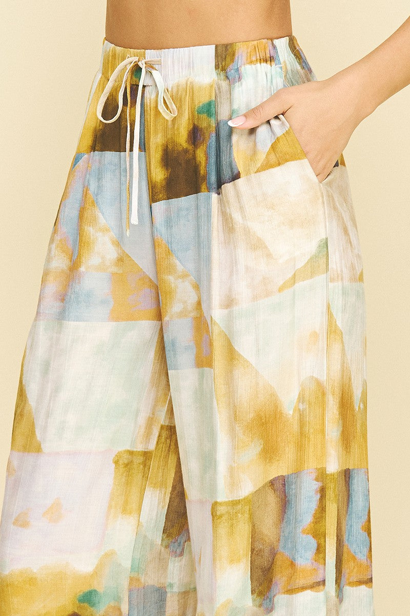 Ally Watercolor Wide Leg Pants