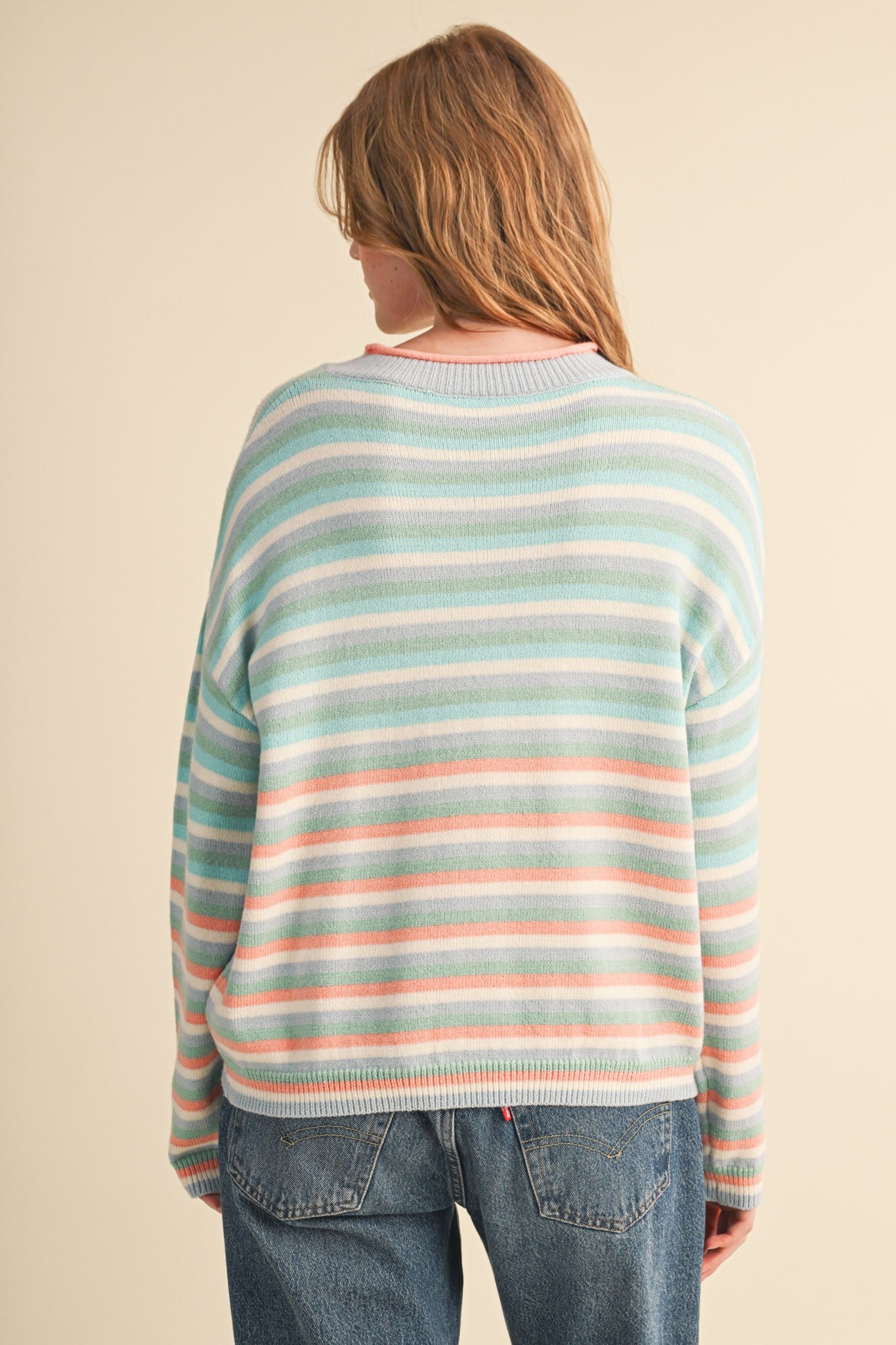 Neveah Striped Sweater Cardigan