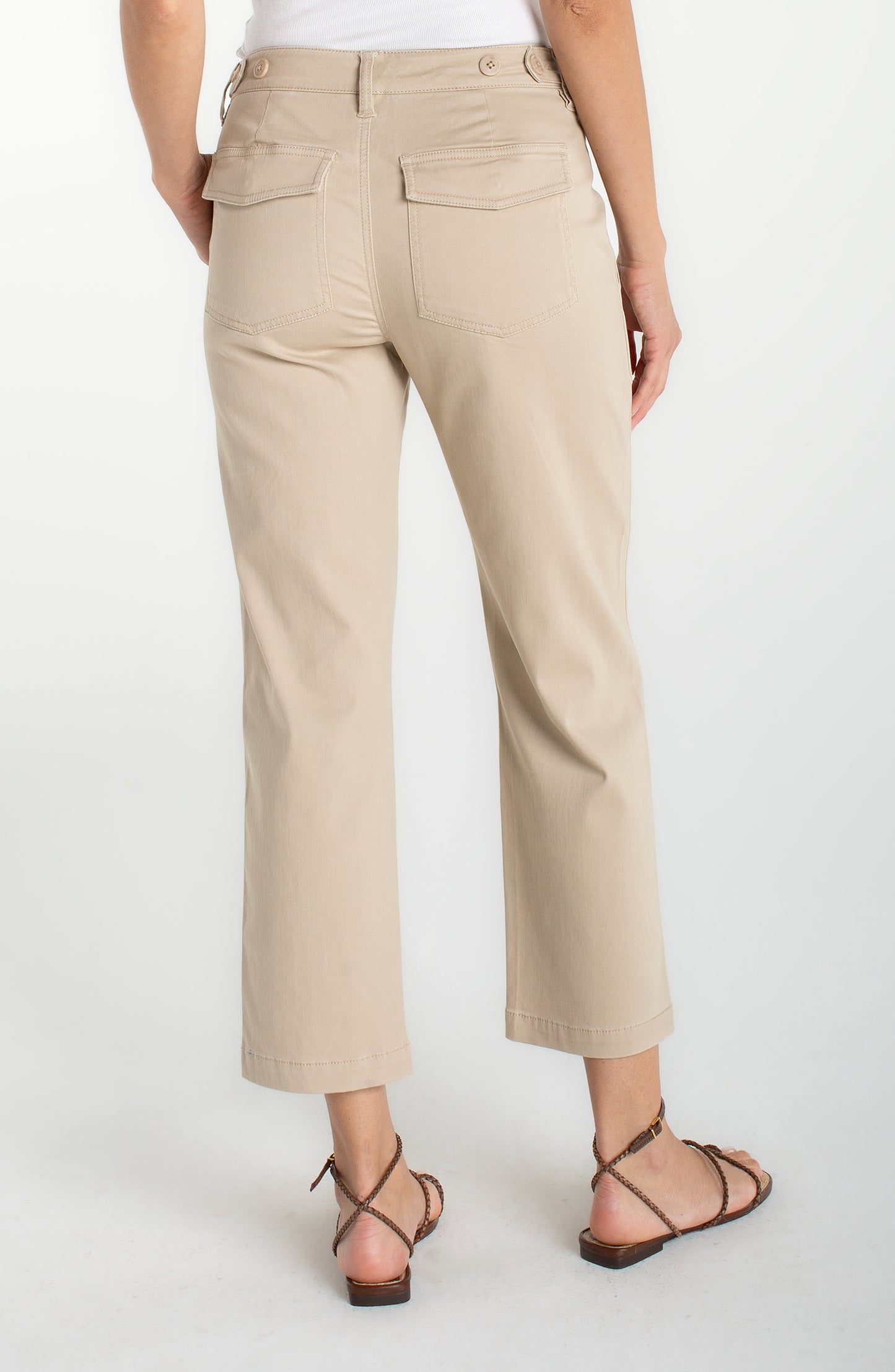 Liverpool Utility Crop Straight With Side Tabs | Safari Sand