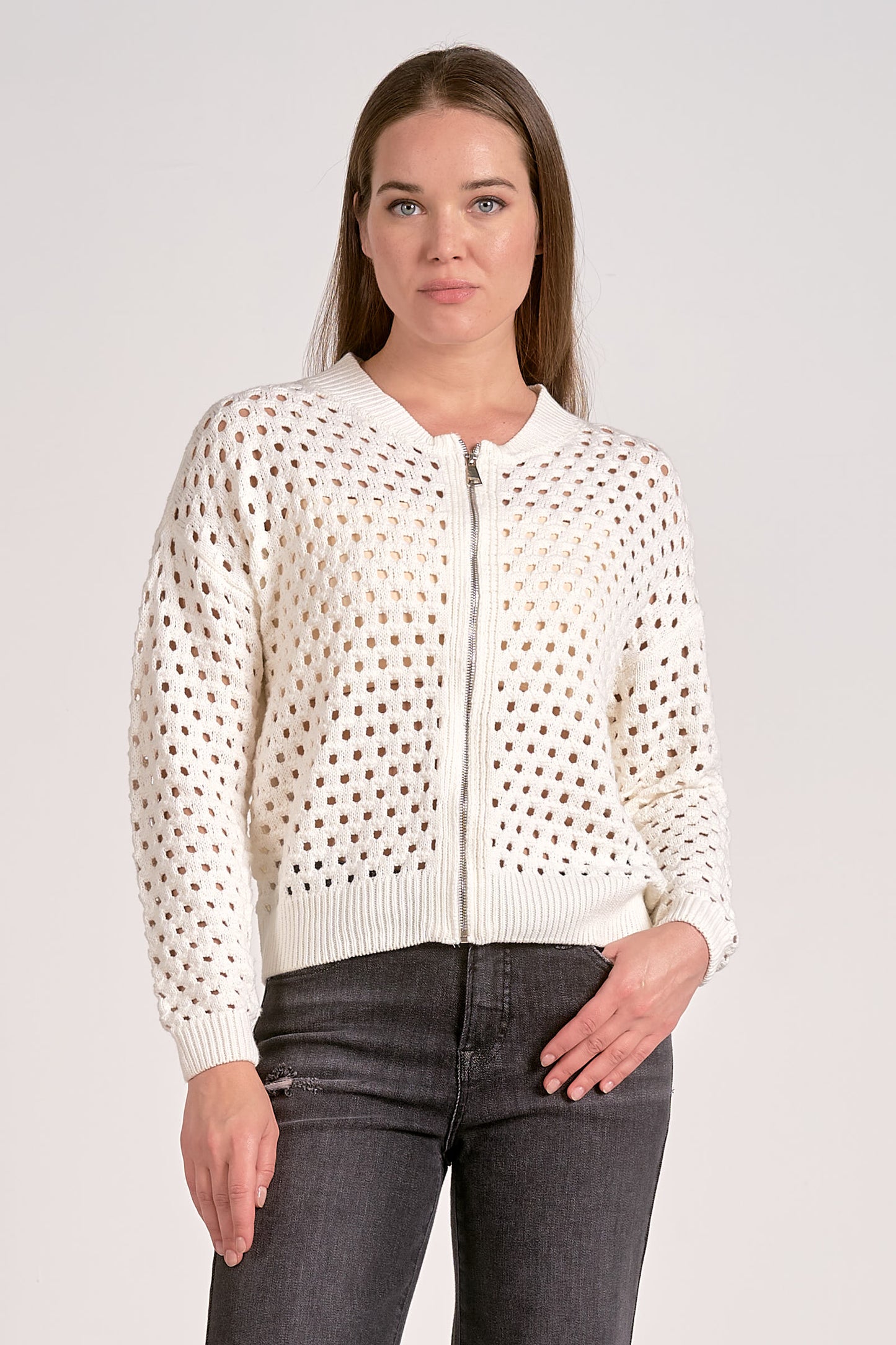Eloise Crochet Jacket | White