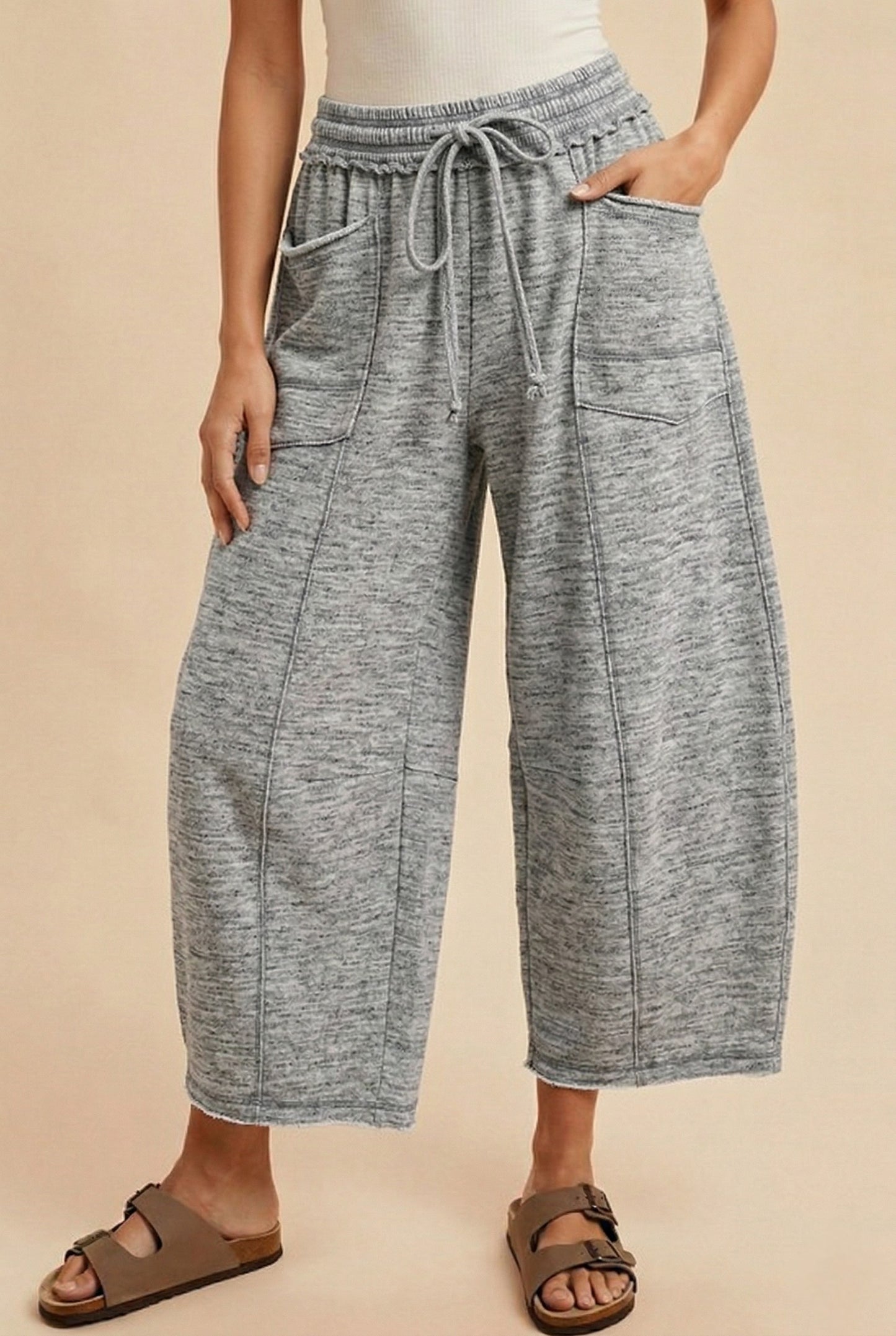 Jaxon Barrel Knit Pants | H. Grey