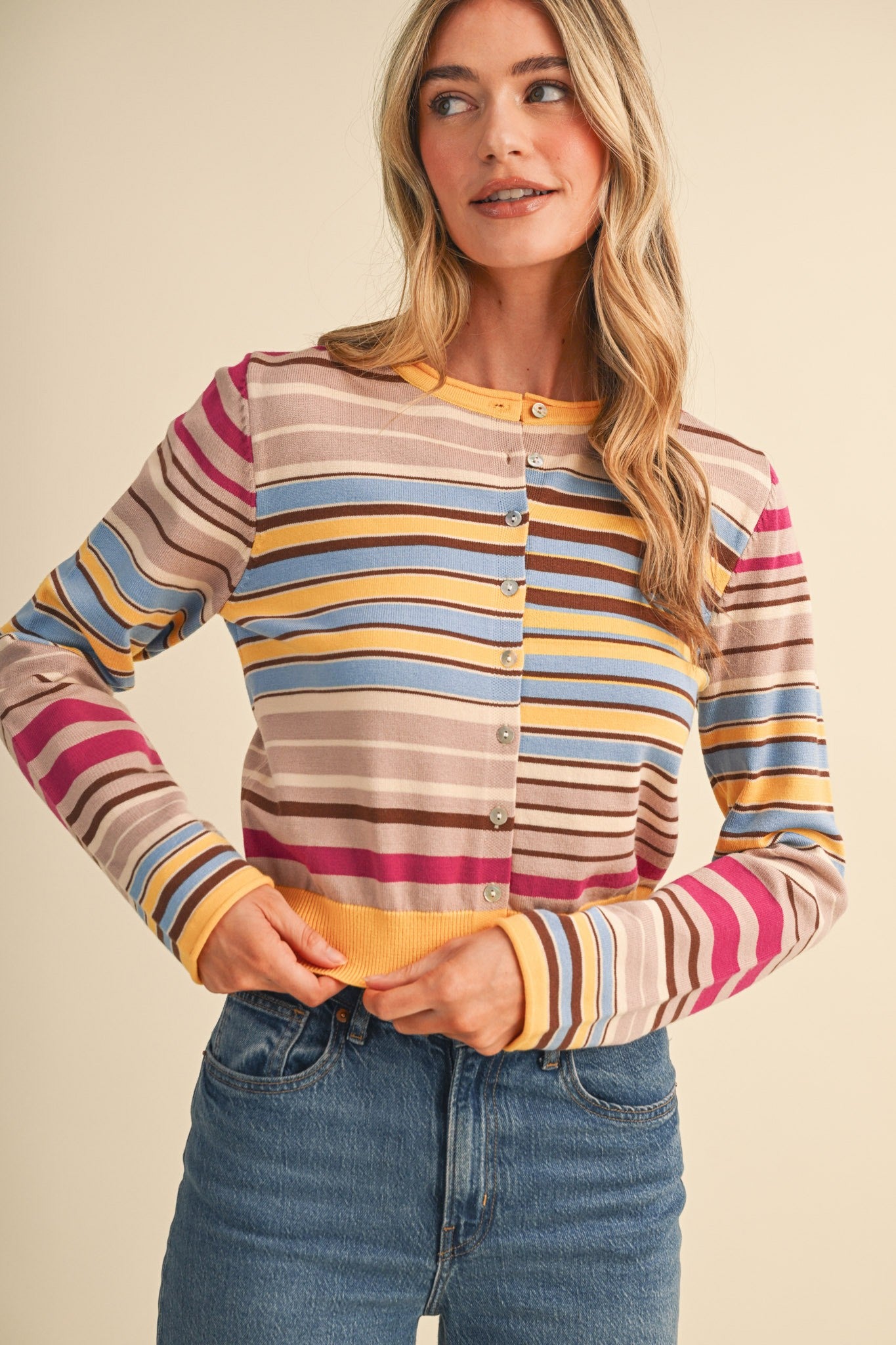 Sophia Mutli-color Striped Cardigan