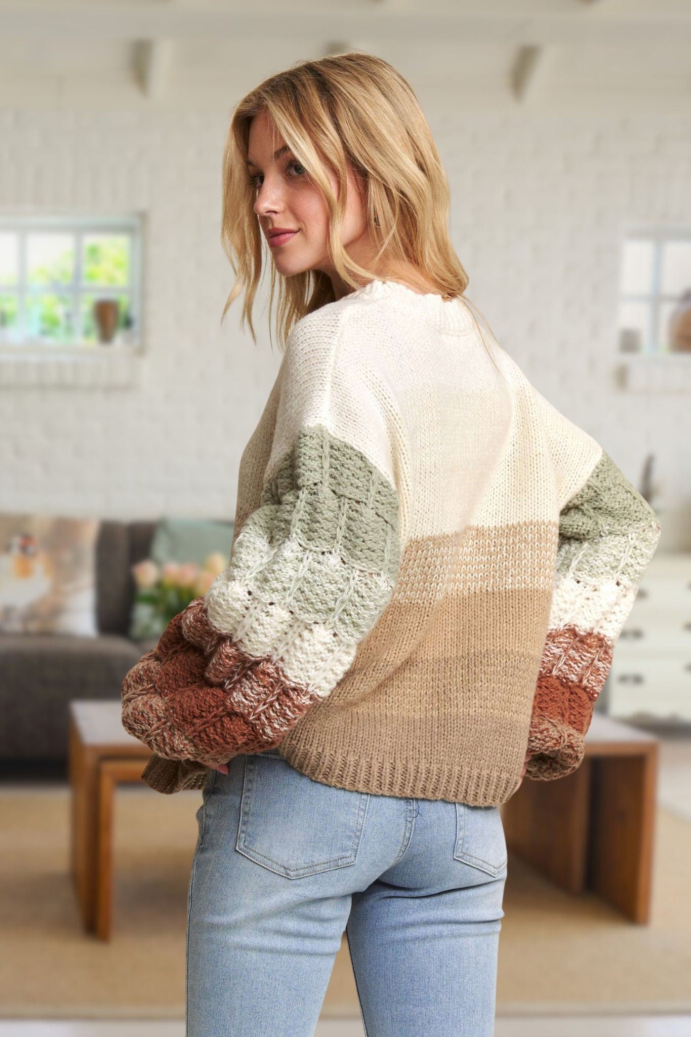 Destiny Ombré Sweater | Coffee