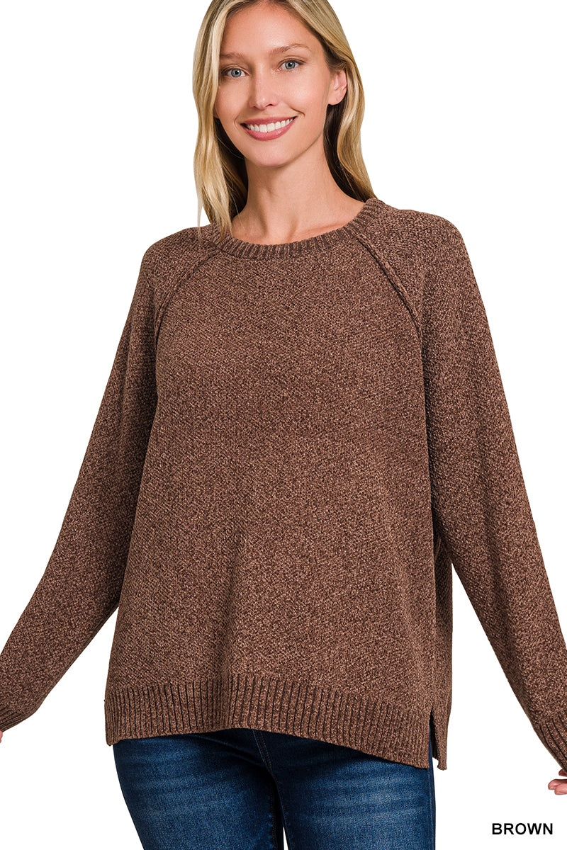 Tori Chenille Sweater | Brown