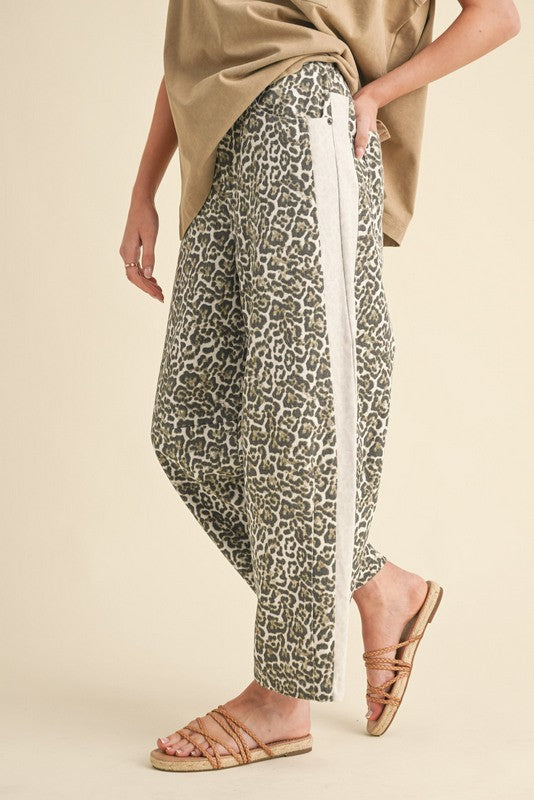 Dani Leopard Barrel Pants