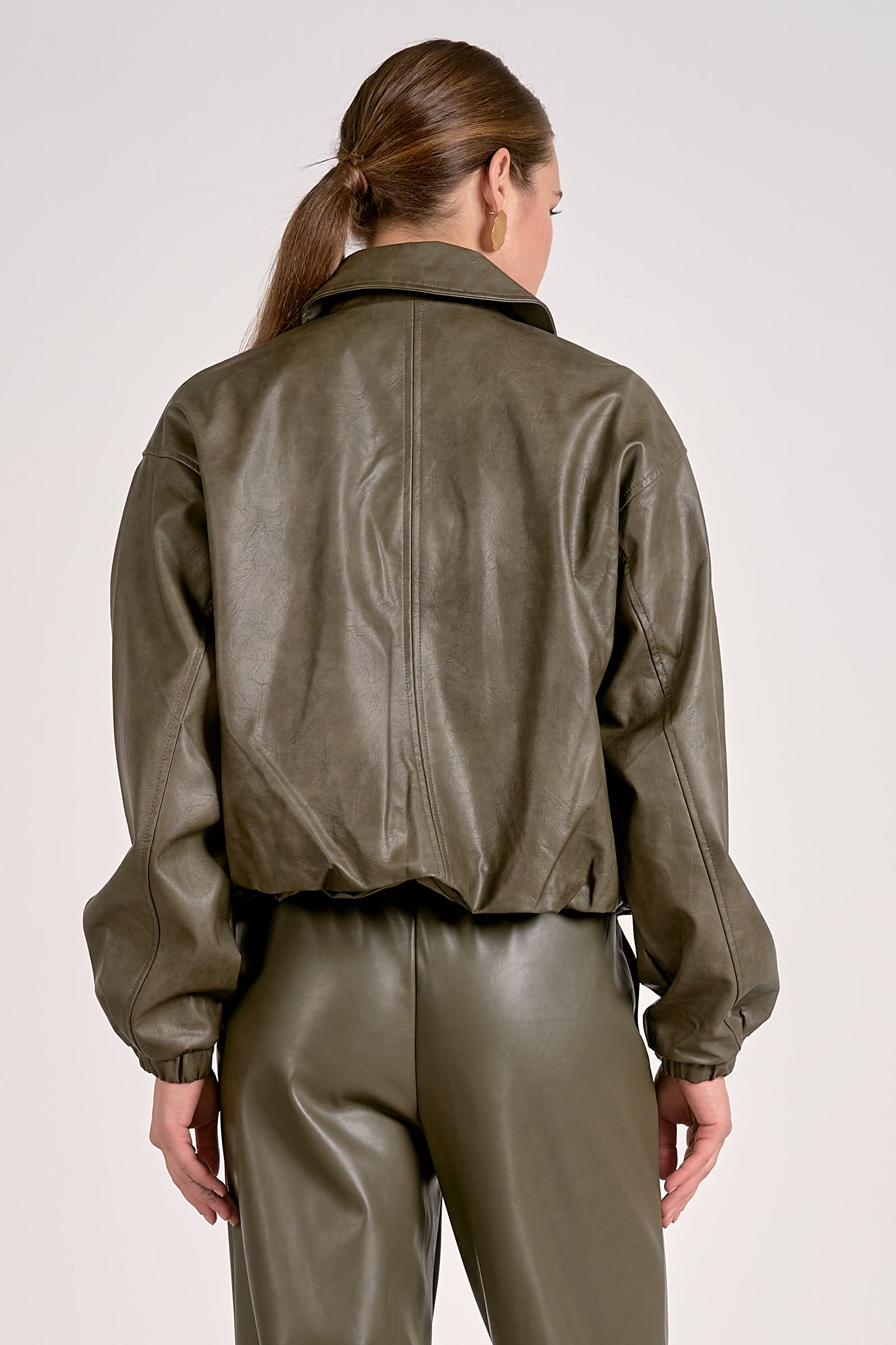 Anya Leather Bomber Jacket