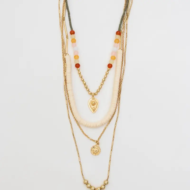 Desert Dreams Layered Beaded Necklace