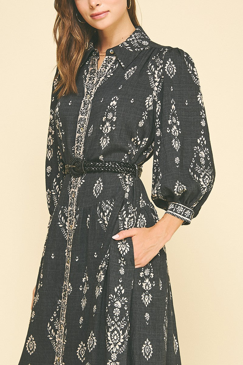Eloise Paisley Print Maxi Dress
