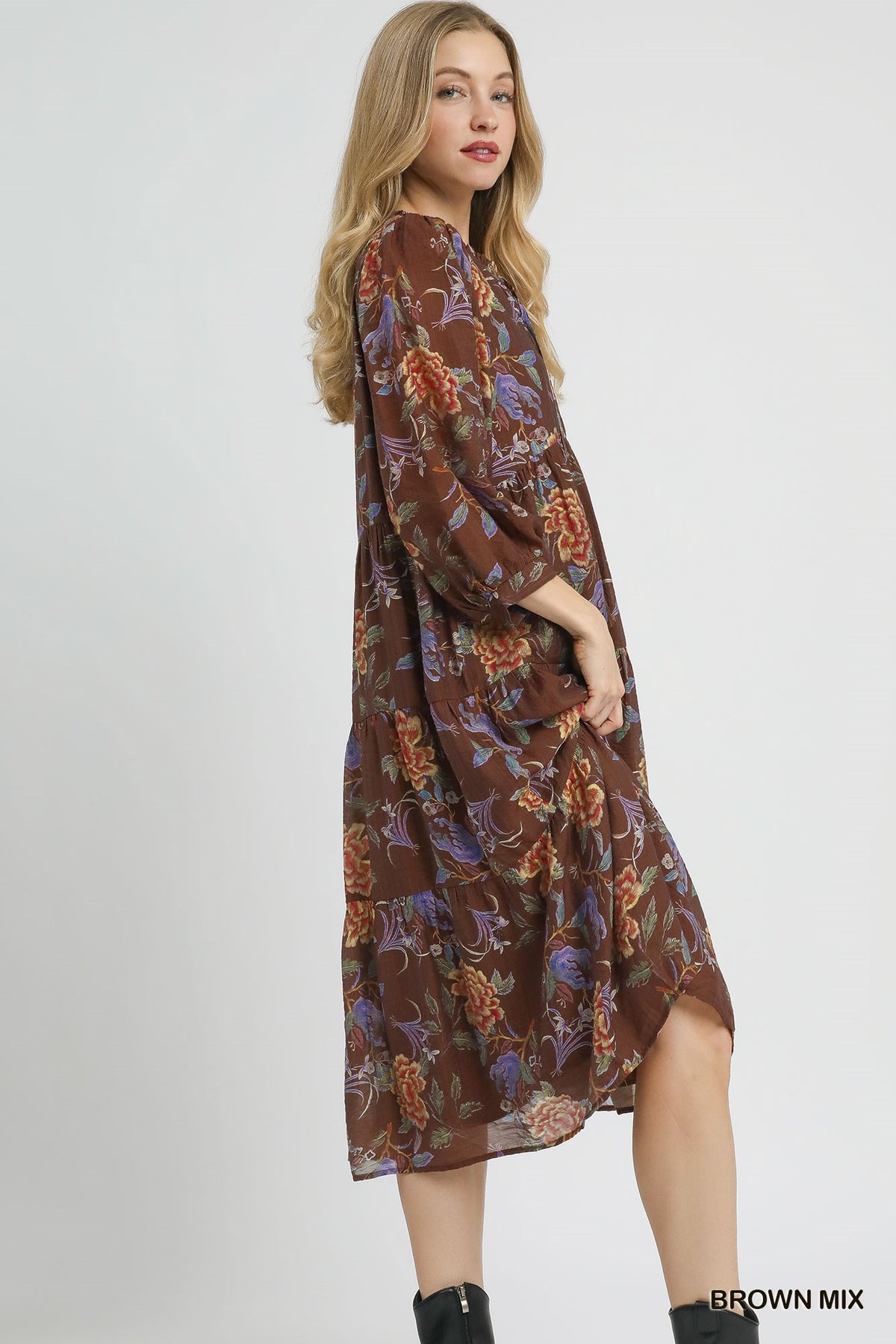 Everly Tiered Floral Boho Dress
