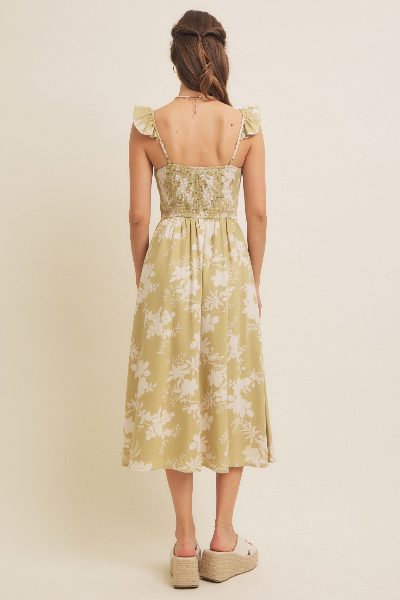 Glena Floral Midi Dress