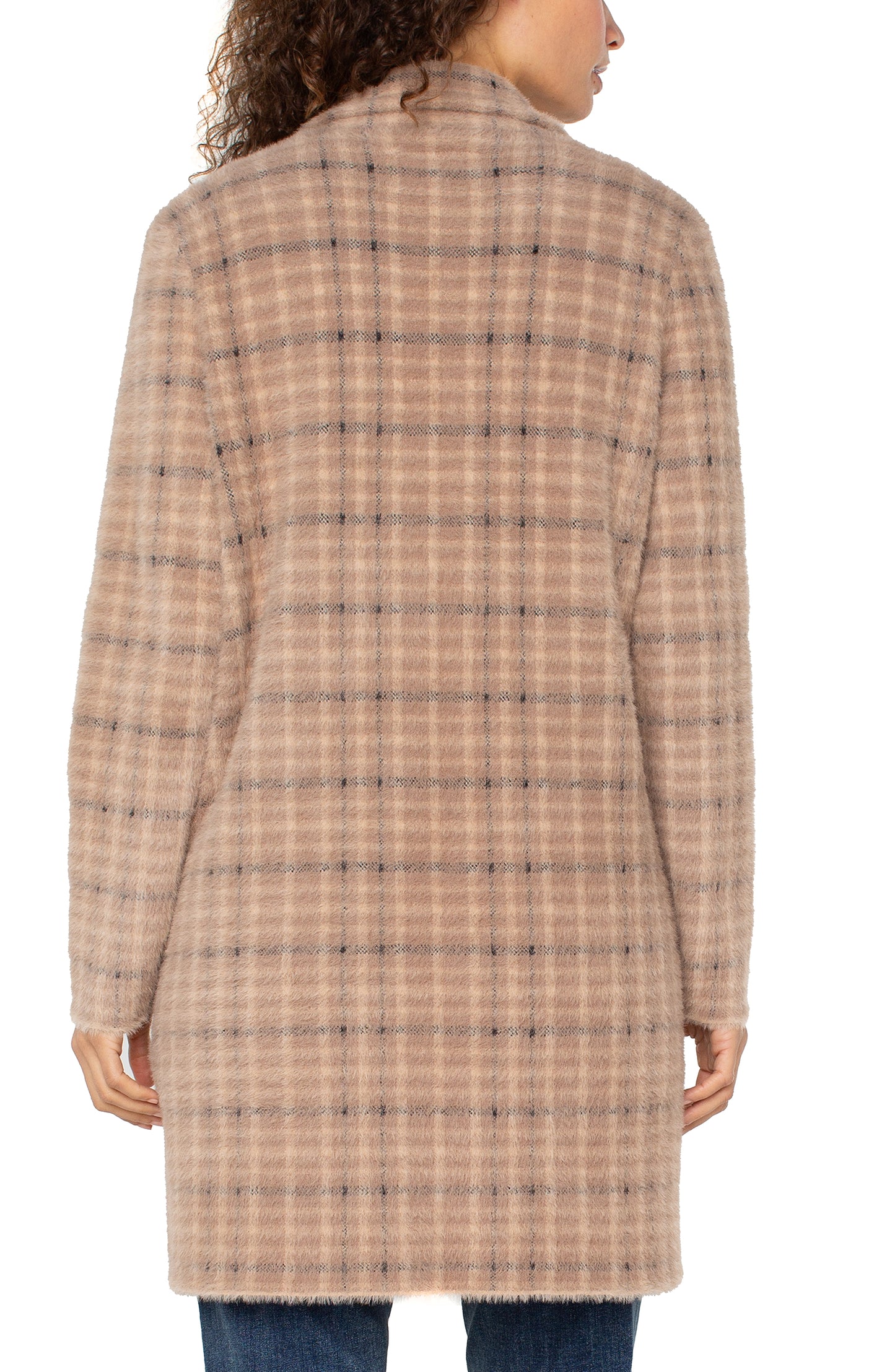Liverpool Plaid Sweater Coat