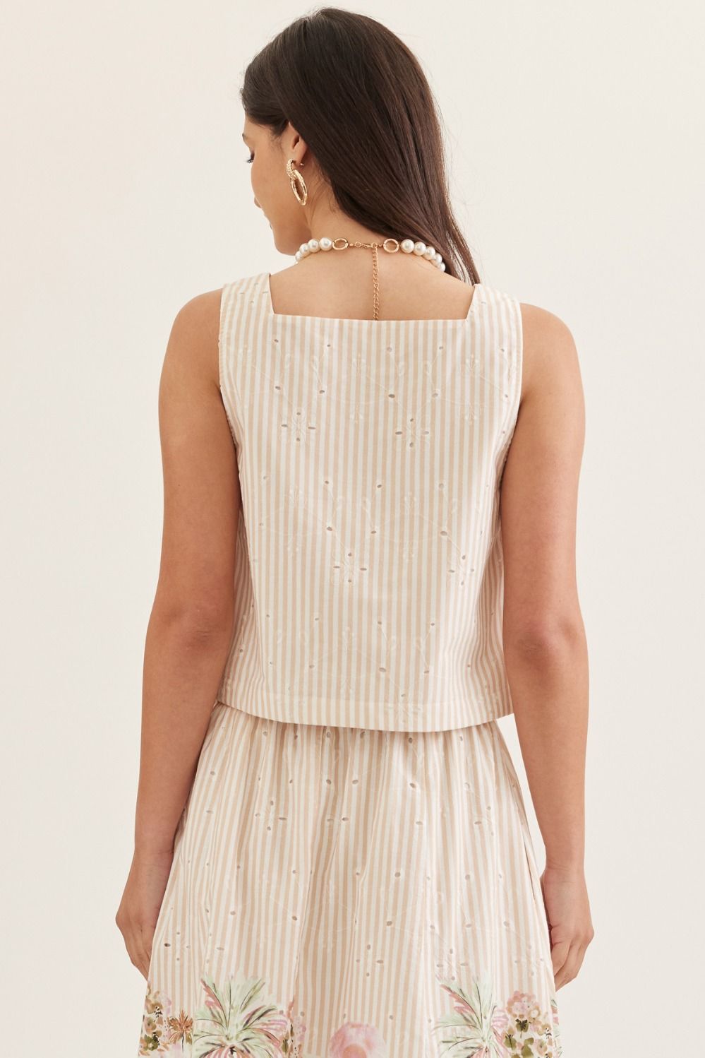 Kira Striped Sleeveless Top