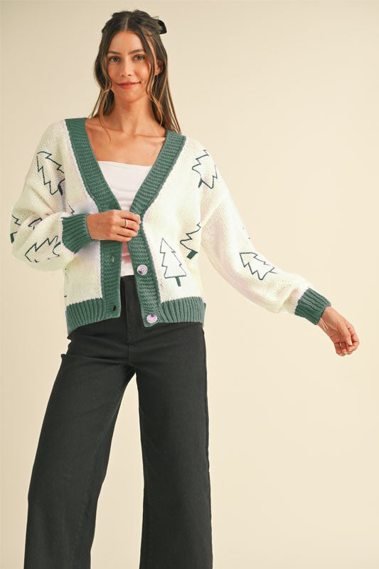 Josie Tree Embroidered Cardigan