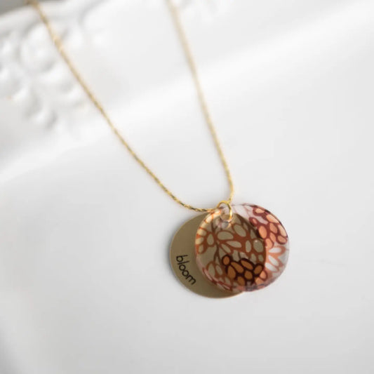 Willow Eclipse Charm Necklace - Gold