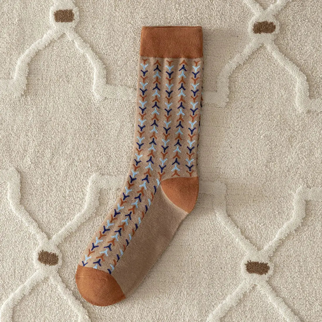 Vintage Pattern Women's Socks | Brown