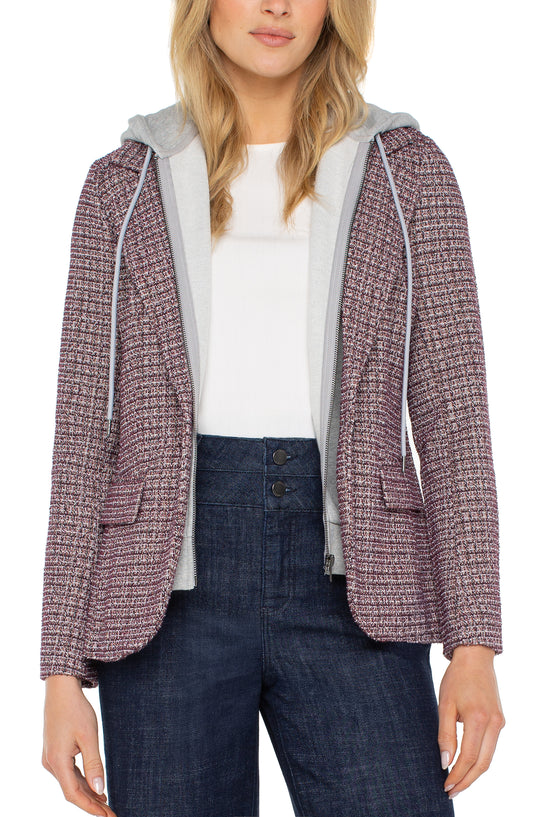 Liverpool Boyfriend Blazer | Wine Multi