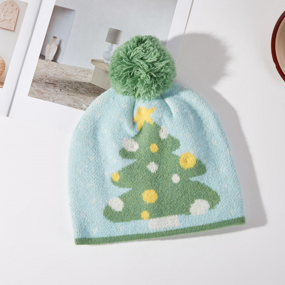 Christmas Tree Beanie With Pom