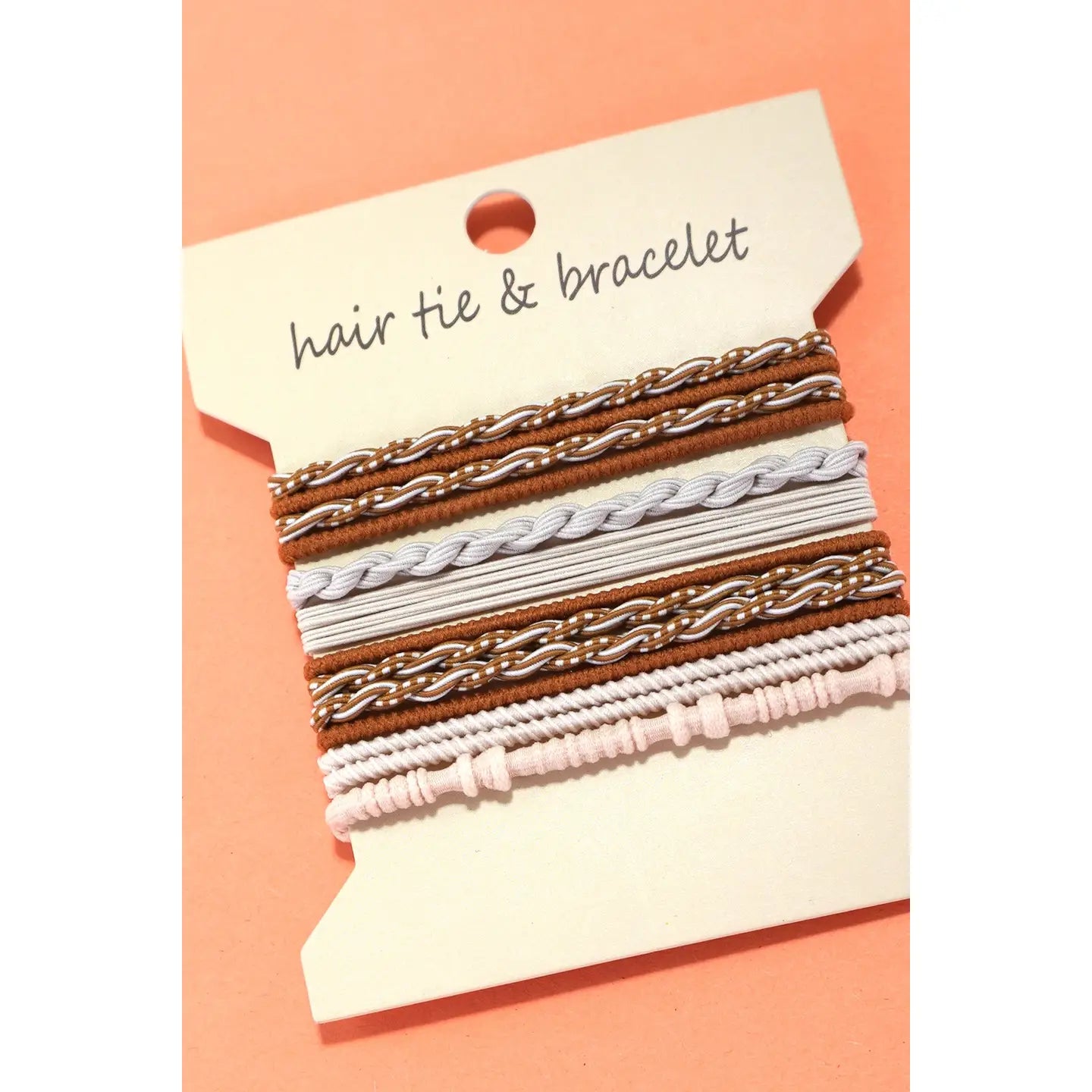 Boho Dual Function Knot Bracelet Hair Ties | Off White