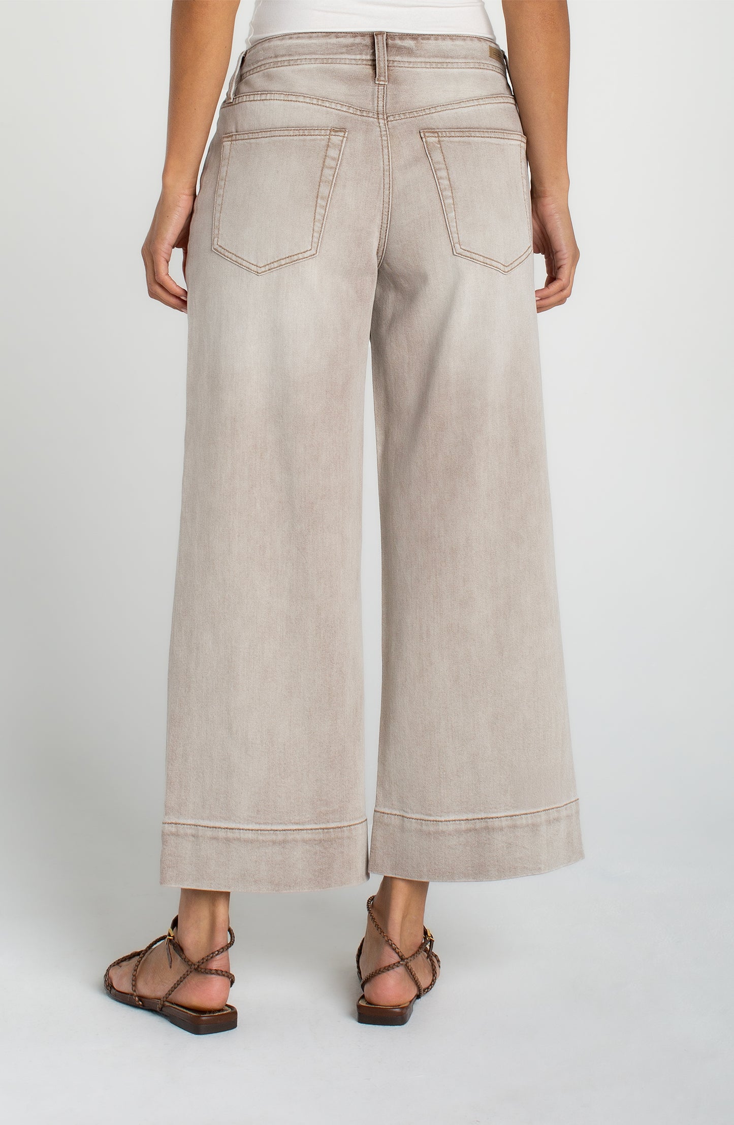 Liverpool Weekender Crop Wide Leg | Antique Khaki
