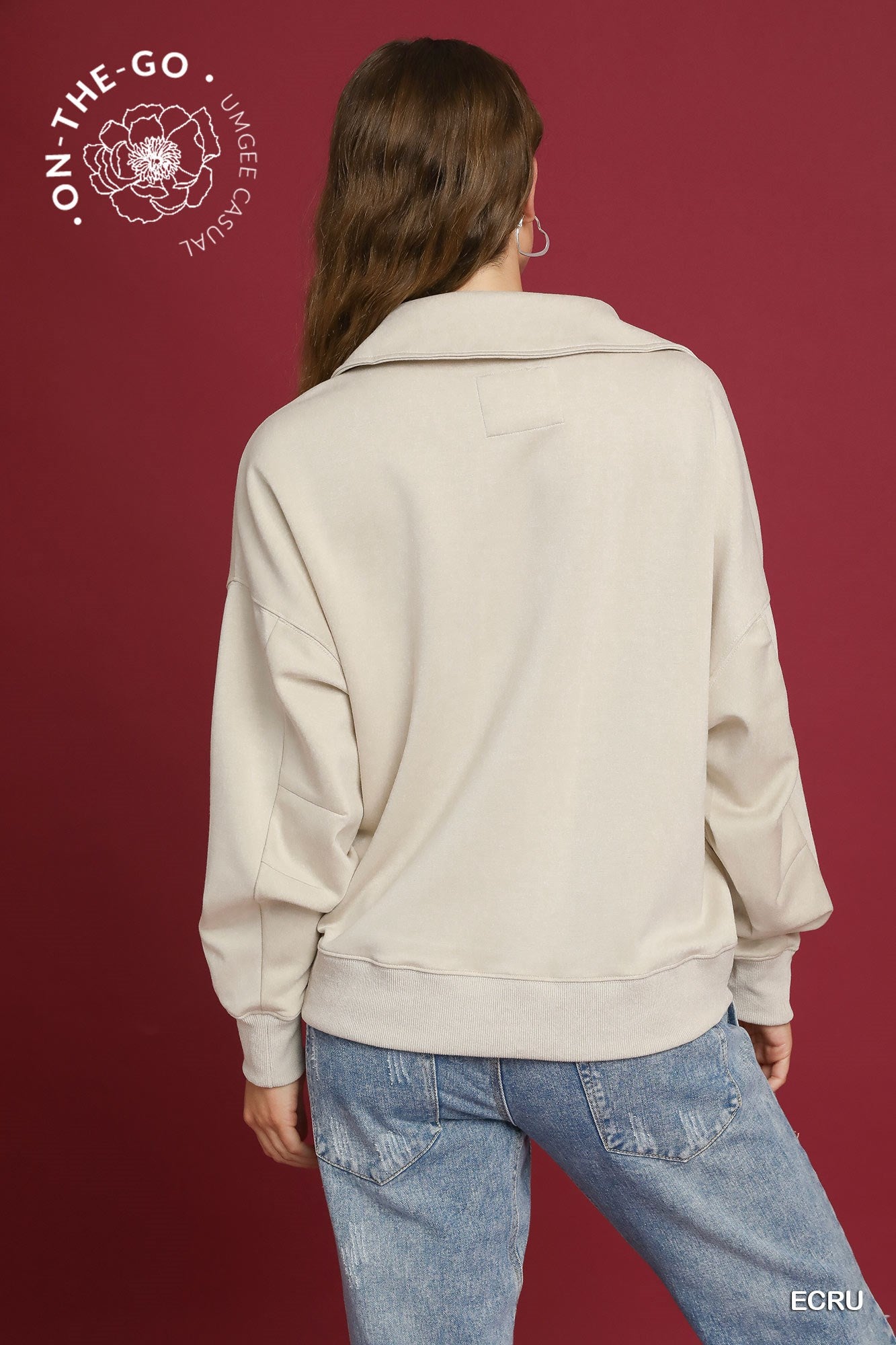 Ashley V-Neck Pullover | Beige