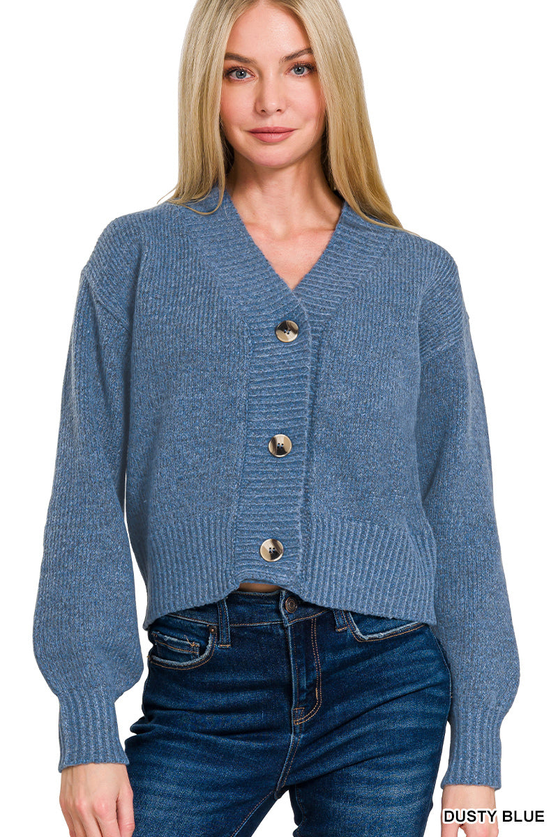 Melanie Sweater Cardigan | Dusty Blue