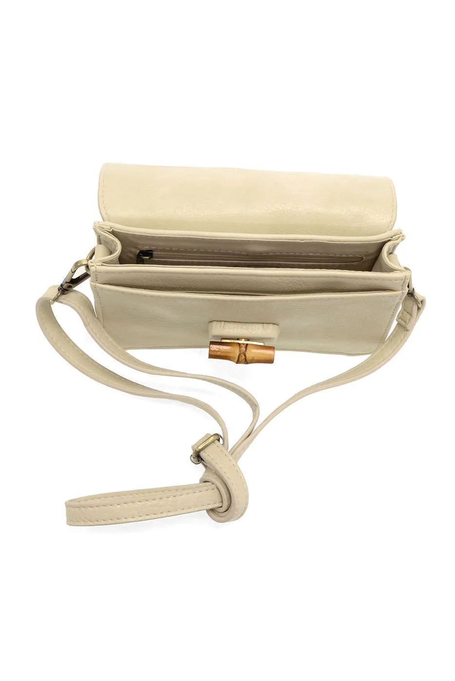 Bonnie Mini Organizer Bamboo Turnlock Crossbody | Coconut