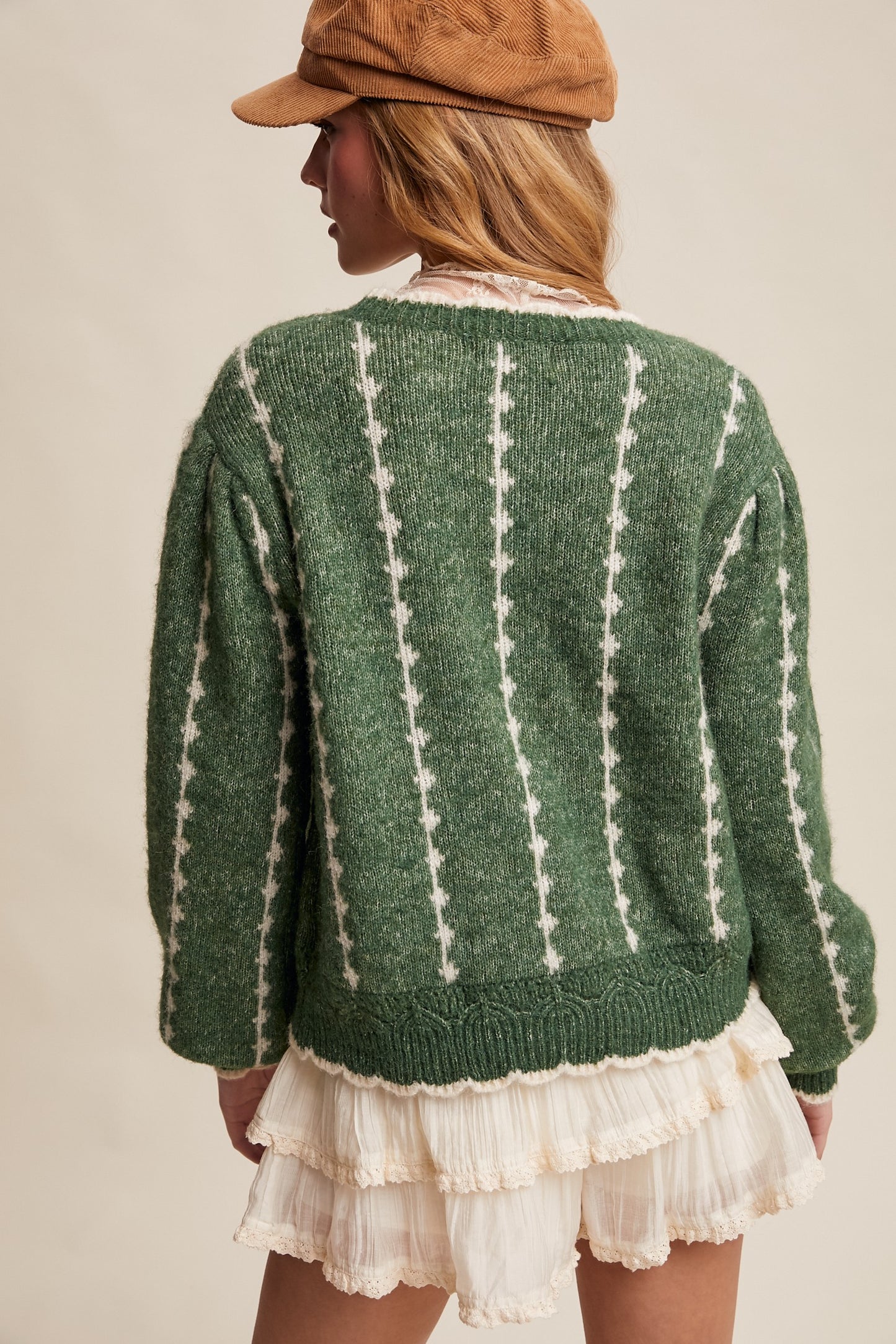 Sandra Textured Jacquard Sweater