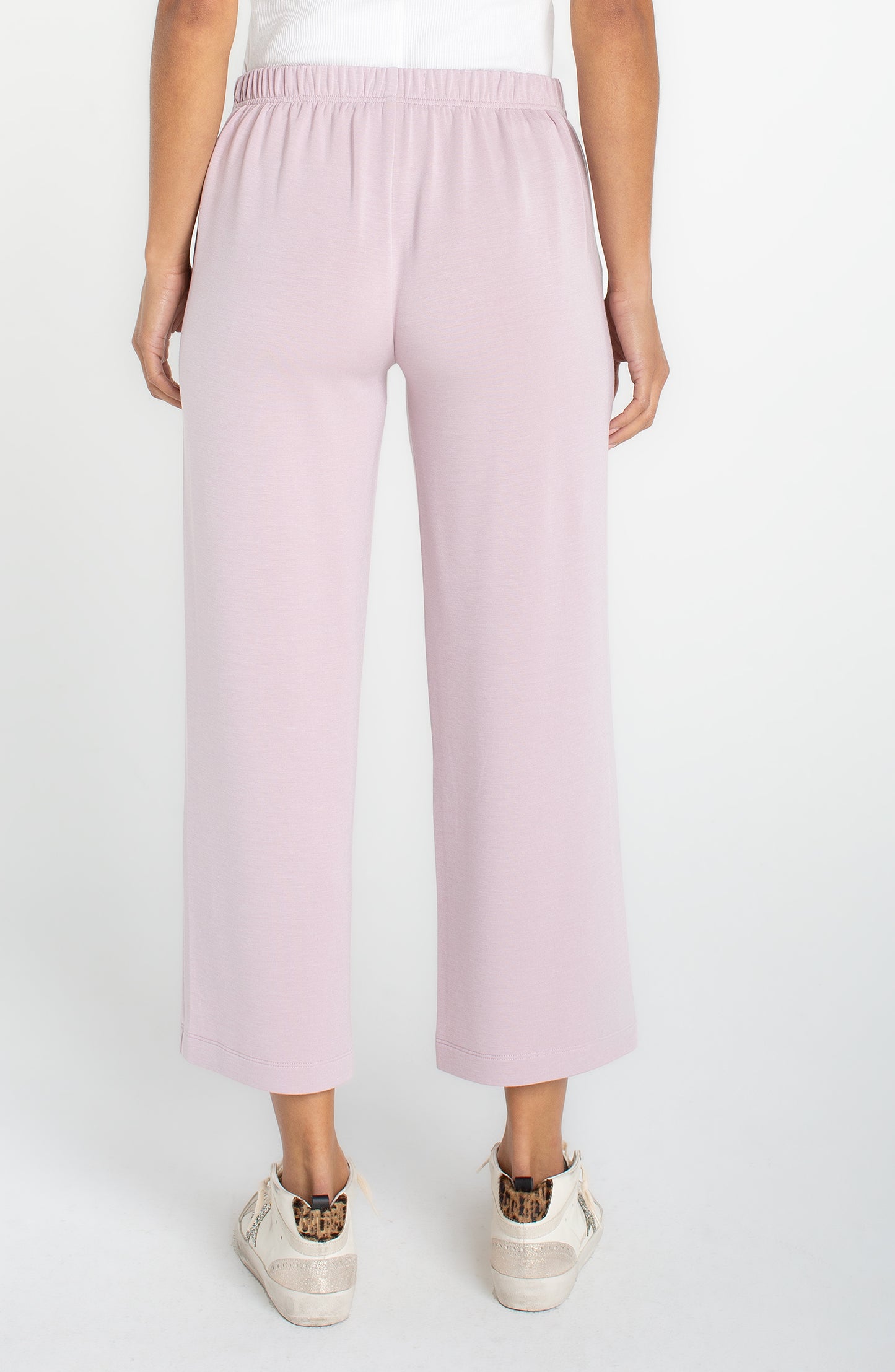 Liverpool Pull-on Wide Leg Crop | Lilac Shadow