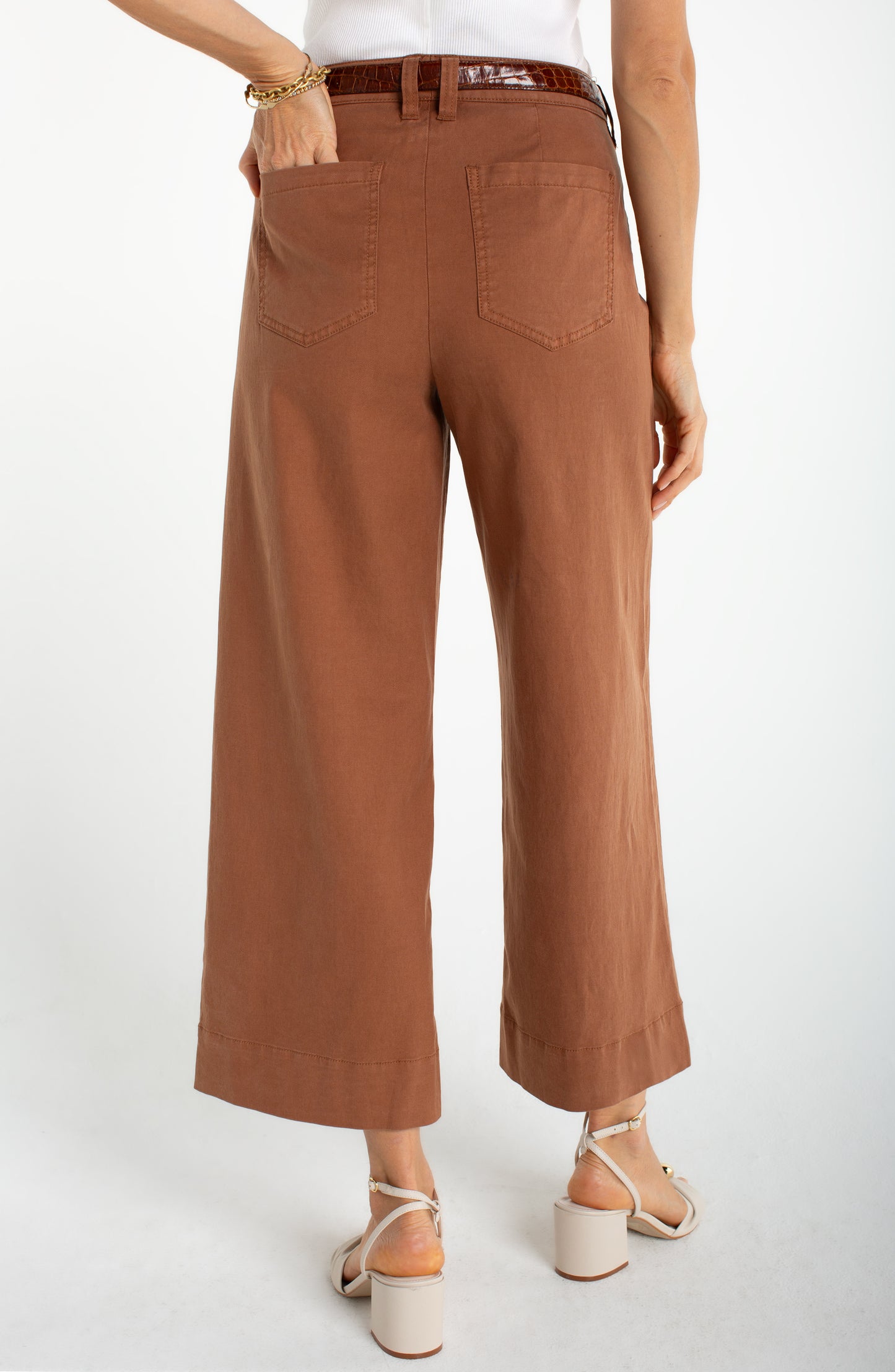 Liverpool High Rise Crop Wide Leg | Mocha Brown