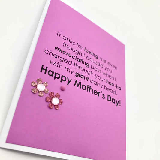 Mother's Day Giant Baby Head Hoo-Ha Card