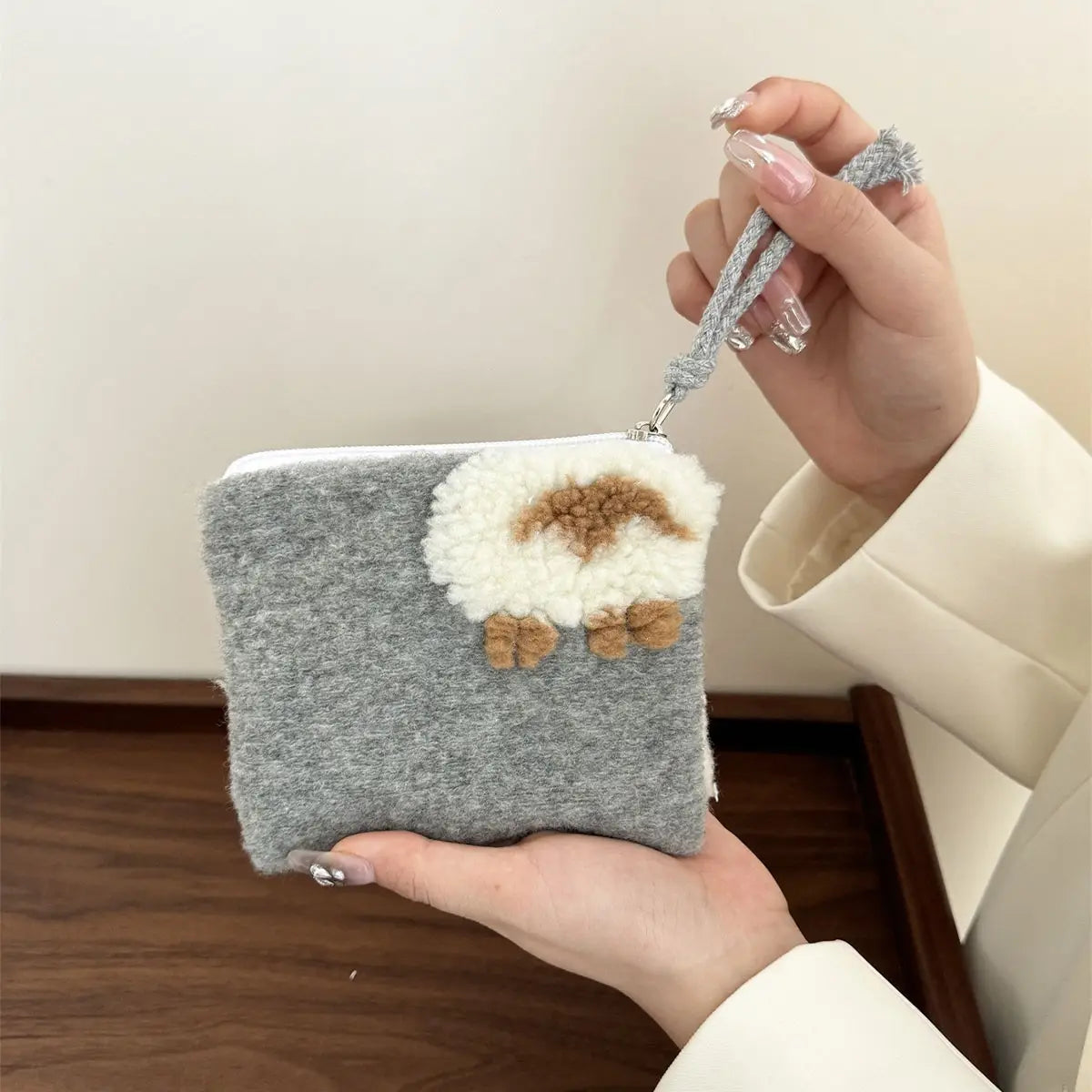 Wool Plush Makeup Bag | Small