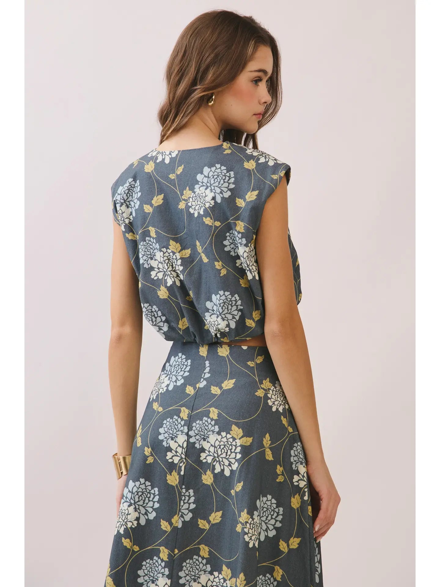 Hadley Floral Print Cropped Top