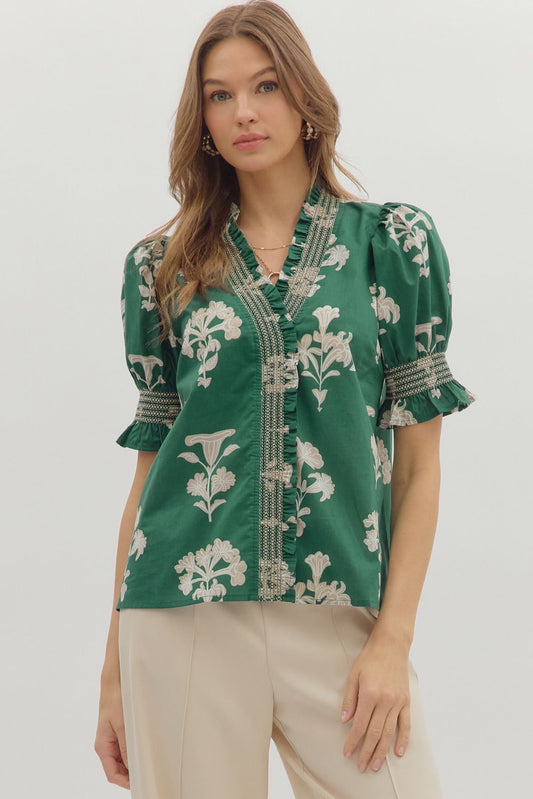 Elyssa Floral Print Top