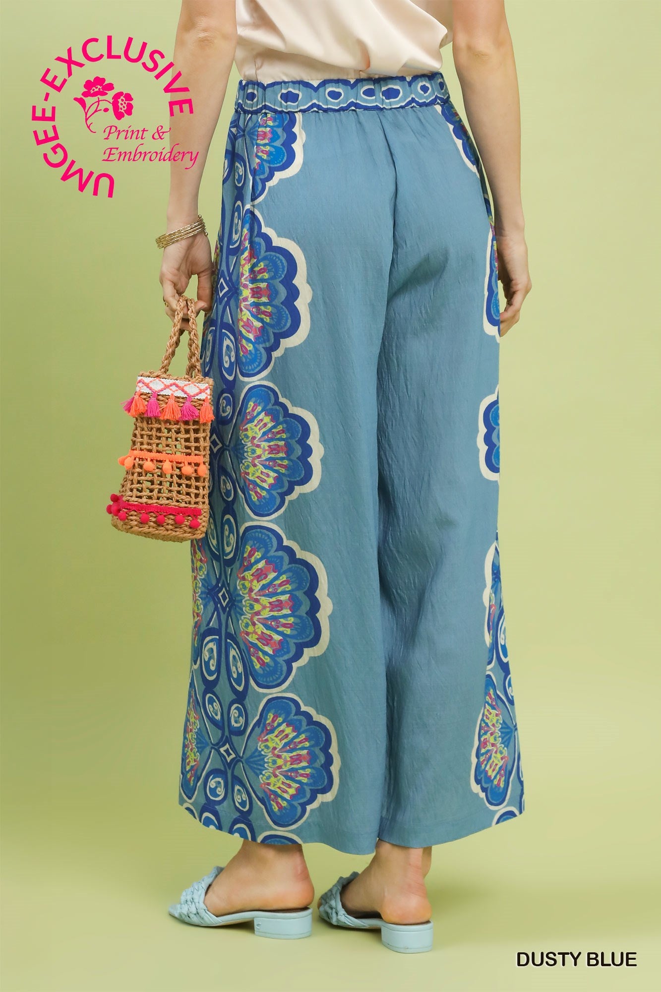 Carrie Printed Wide Leg Palazoo Pants
