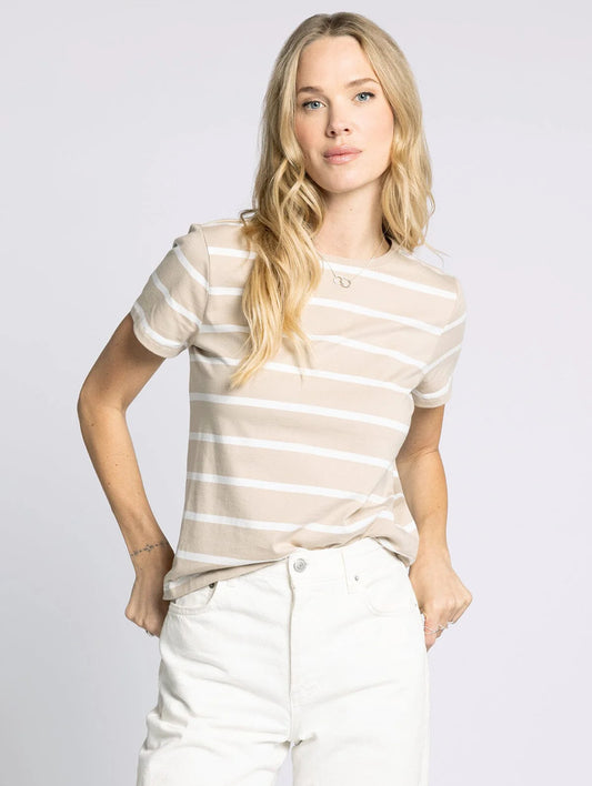 Asher Tee | Tan + White