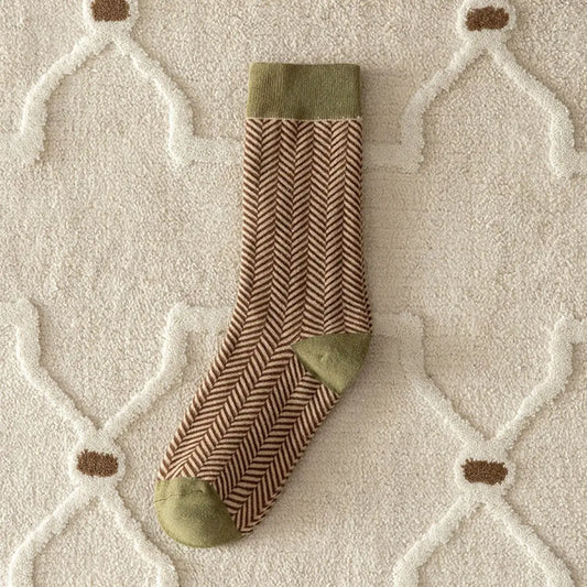 Vintage Pattern Women's Socks | Green