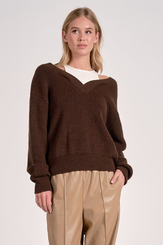 Sharon Deep V Sweater