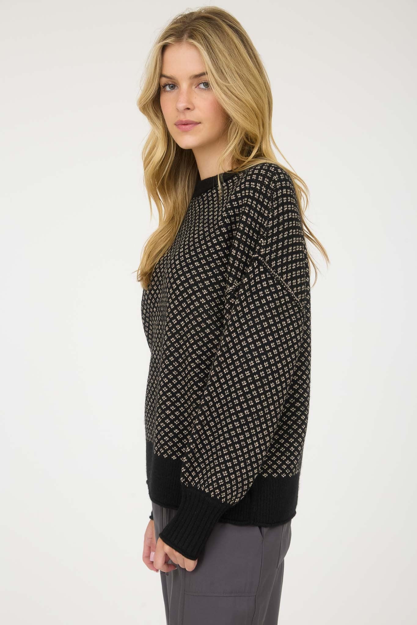 Beverly Jacquard Pattern Sweater