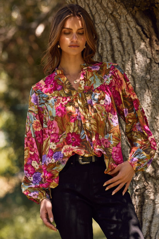 Nora Floral Printed Blouse