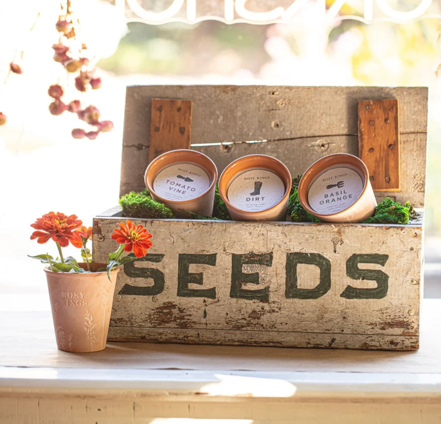 Garden Pot Candle + Plantable Seed Paper Dust Covers