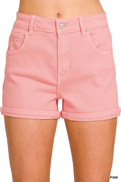 Cuffed Shorts | Pink